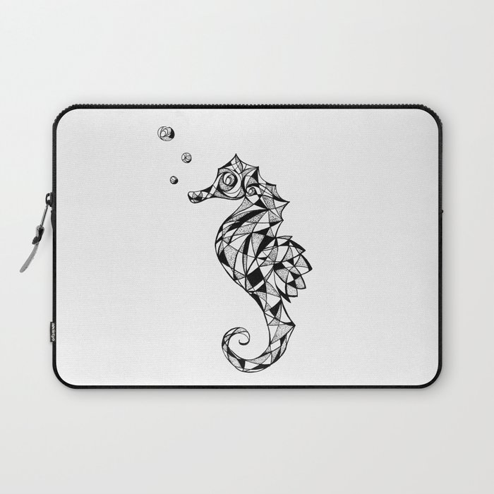 Stippled Seahorse Laptop Sleeve