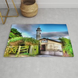 Hale Head Lighthouse (Painting) Rug | Visit, House, Britain, Pretty, Fence, 1906, Rivermersey, Halehead, Painting, Hale 