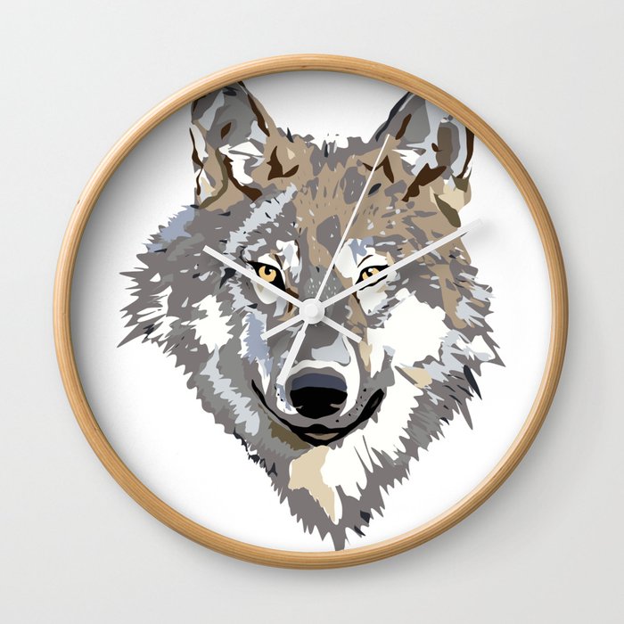 wolf Wall Clock