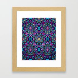 Mosaic in Purple & Gold Framed Art Print
