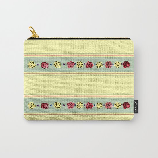 A Rosey Outlook Yellow Carry-All Pouch