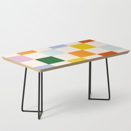 Retro Rainbow Checkerboard  Coffee Table