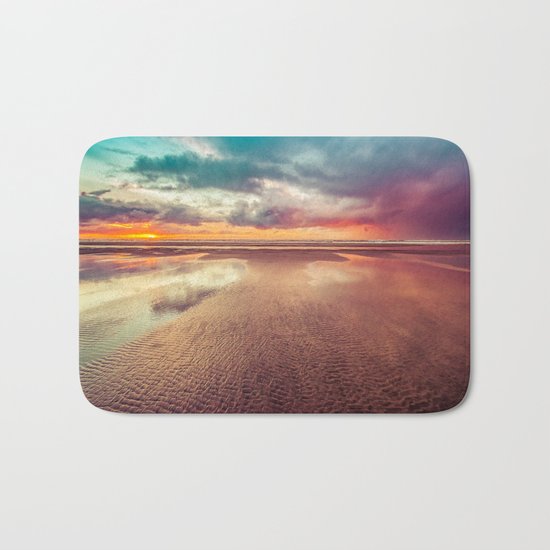 Beach Love Ocean Sunset Bath Mat