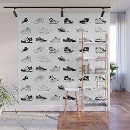 Sneakers White Wall Mural