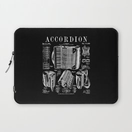 Accordion Player Accordionist Instrument Vintage Patent Laptop Sleeve