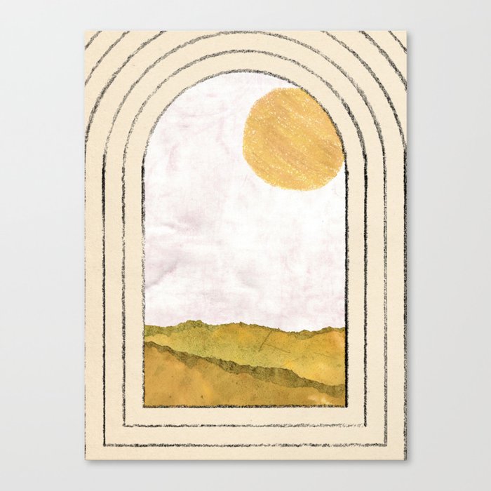 Abstract landscape in the archway Canvas Print
