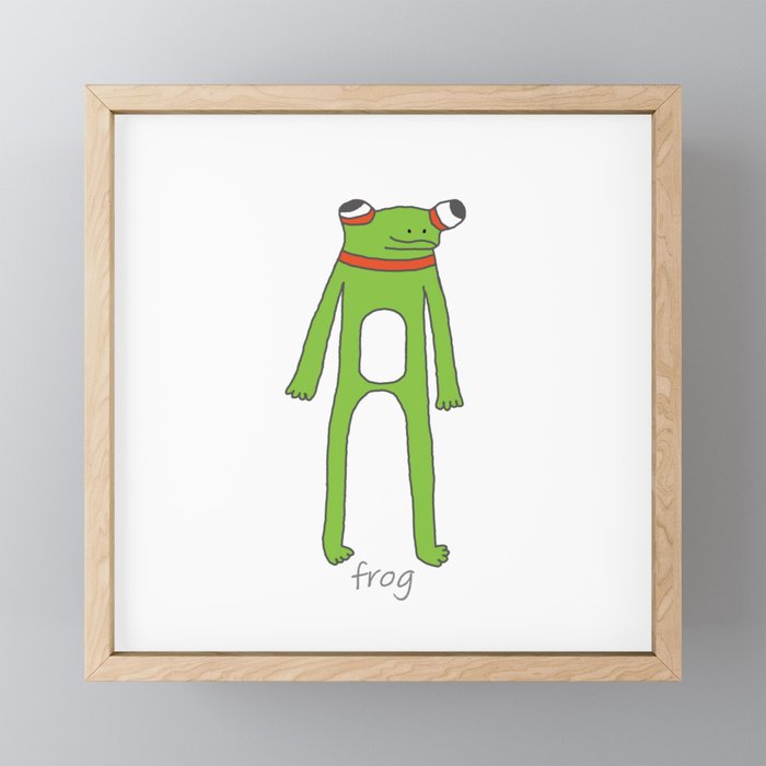 Gerald the Frog Framed Mini Art Print