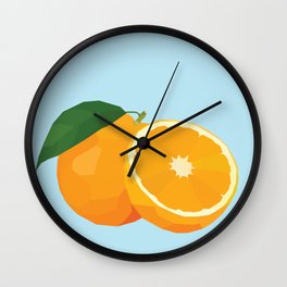 Geo Orange Wall Clock