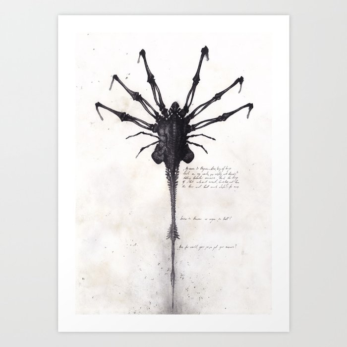 Alien Facehugger Art Print By Dendareloaded Society6