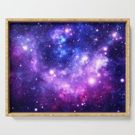 Purple Blue Galaxy Nebula Serving Tray