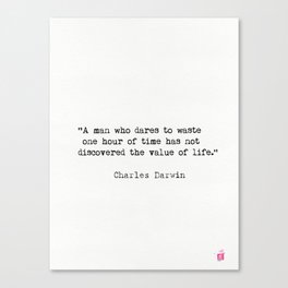 Charles Darwin quote Canvas Print