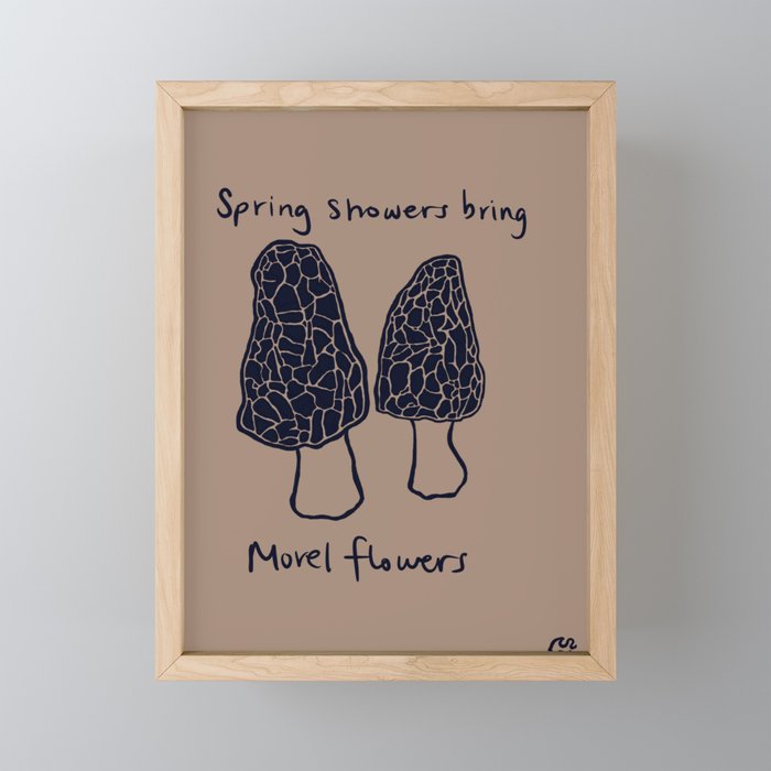 Morel Flowers Framed Mini Art Print