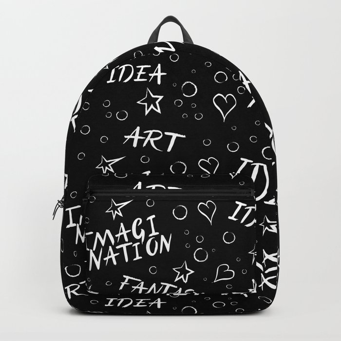 Fantasy pattern with art words Backpack