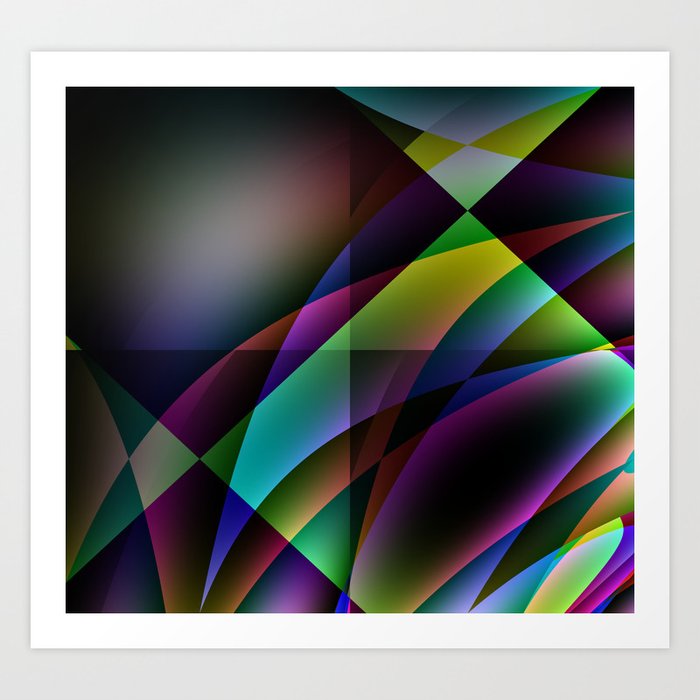 Crazy Dark Abstract 2 Art Print