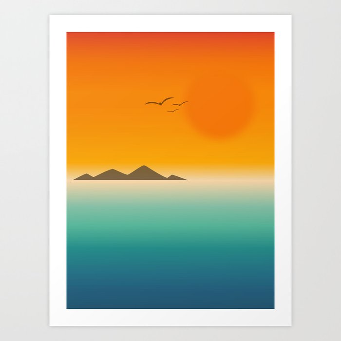 OCEAN Sunrise/Sunset No.1 Art Print