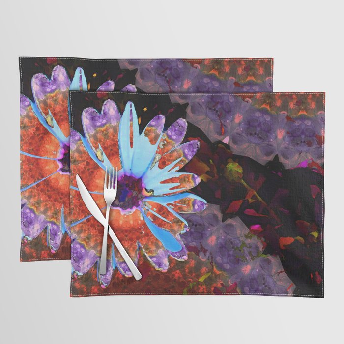 Bright Flowers 1 - Red and Blue - Sharon Cummings Placemat