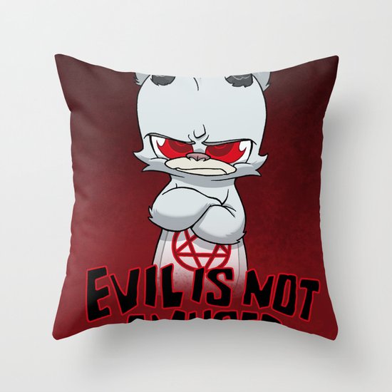 Cranky Evil Throw Pillow