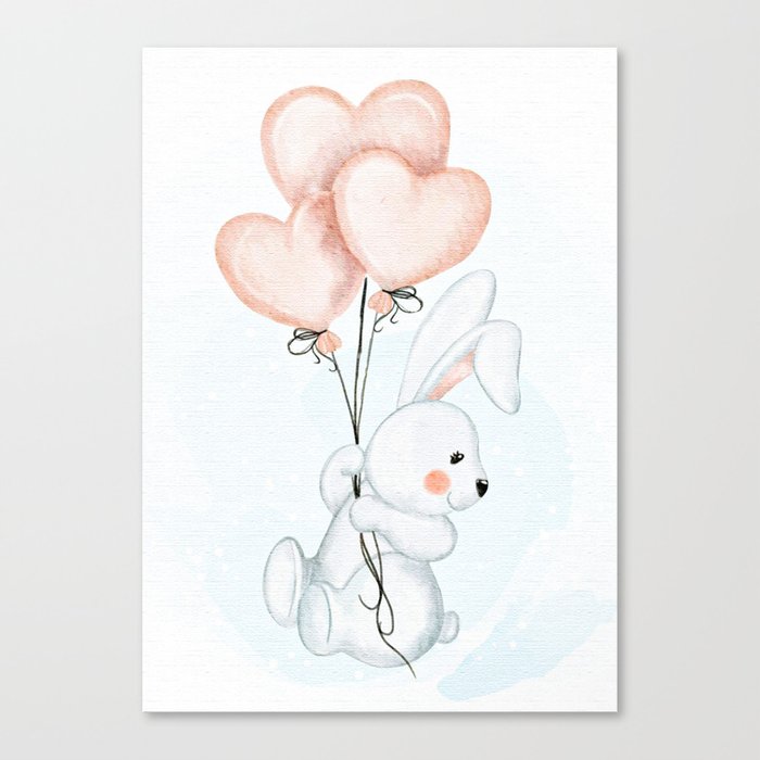 Bunnies Easter Day baby rabbit  Canvas Print