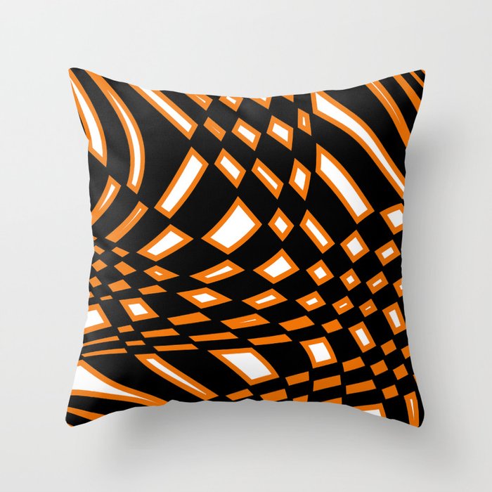 Abstract pattern - orange Throw Pillow