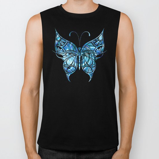 Curls Deluxe Blue Biker Tank