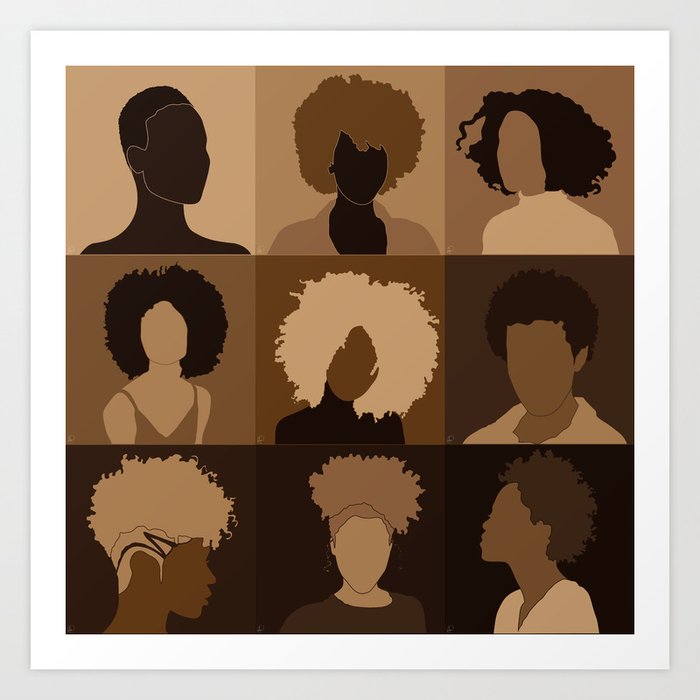 FOR BROWN GIRLS COLLECTION COLLAGE Art Print
