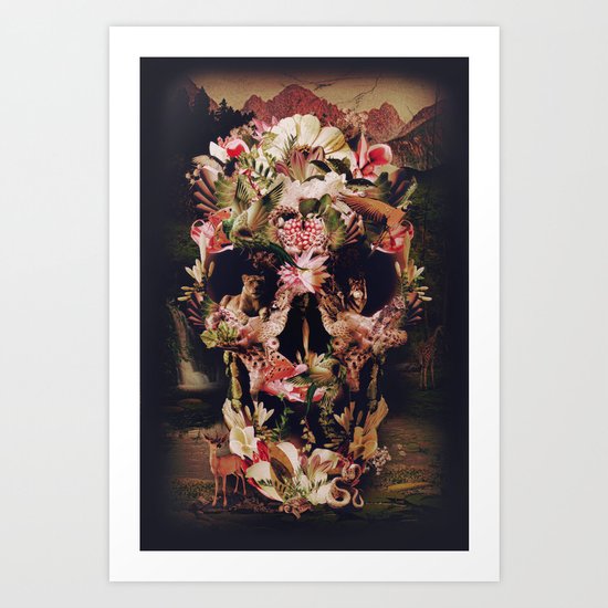Jungle Skull Art Print