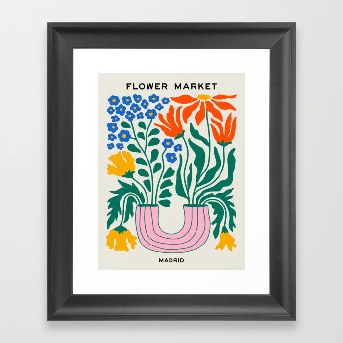 Flower Market 04: Madrid Framed Art Print