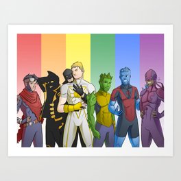 Superhero Pride (Male) Art Print