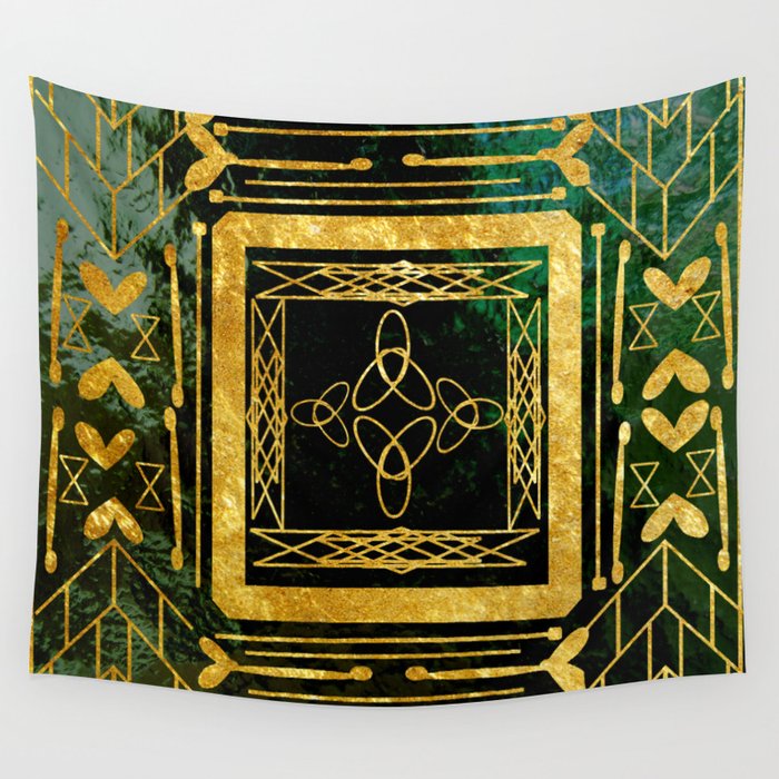 Art deco wall tapestry on sale