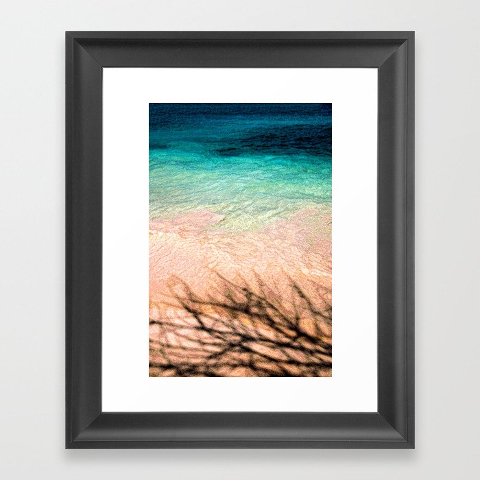 SEA AND TREE Framed Art Print