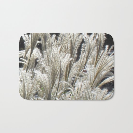 Silver Grass Plumes Bath Mat