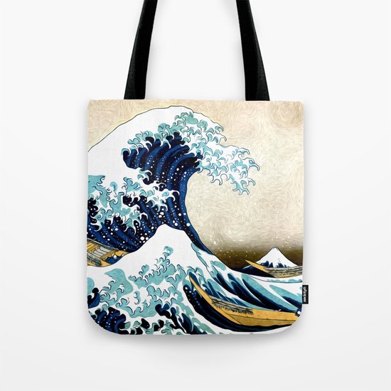 Kanagawa Oiled Tote Bag