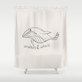 Warmhearted whale Shower Curtain