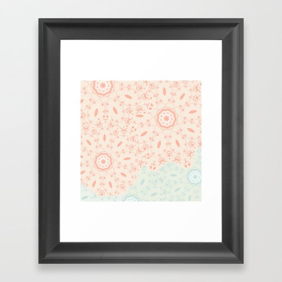 Lace Framed Art Print