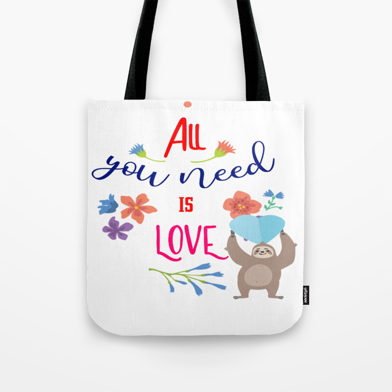 All You Need Is Love Family Motivational Quotes Tote Bag By Mkbdesigns Society6