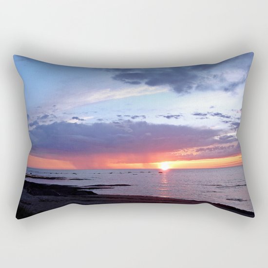 Sunset Rain Cloud Rectangular Pillow