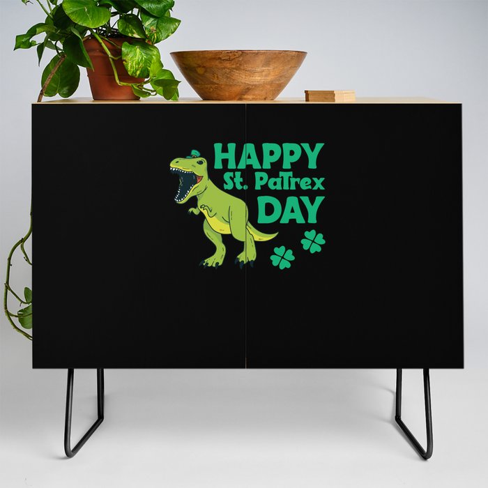 Happy St. Patrex Day Trex St. Patricks Pun Credenza