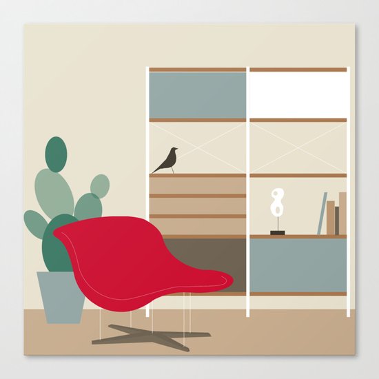 Inside Mid-century modern 01_16 Canvas Print