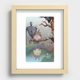 Robot Totoro & Friends Recessed Framed Print