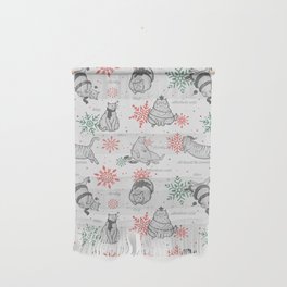 Christmas Chonks | White Pattern Wall Hanging