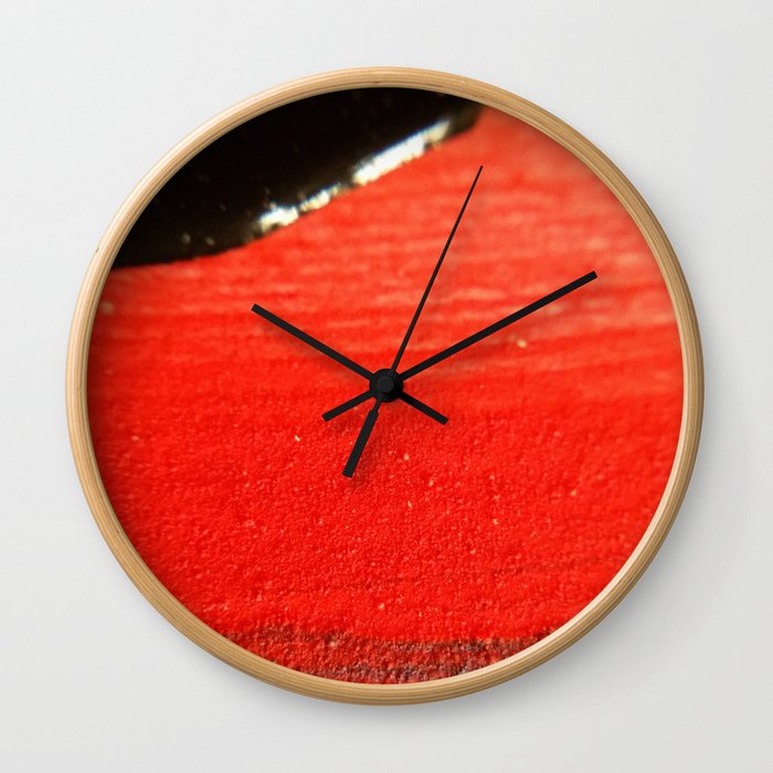 BLACK RED Wall Clock