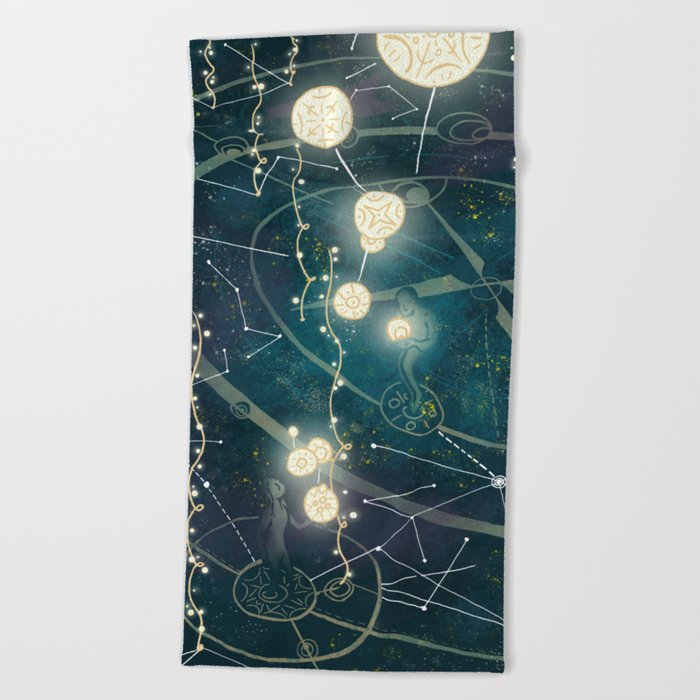 Constellation of holidays Beach Towel