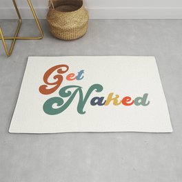 Multicolor Get Naked Area & Throw Rug