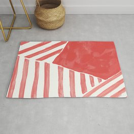 Summer lines Rug | Abstract, Watercolor, Red, Line, Graphic, Graphicdesign, Geometric 