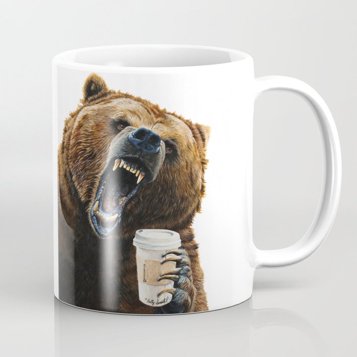 " Grizzly Mornings " give that bear some coffee Coffee Mug