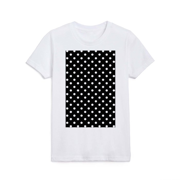 White Big Dots Modern Collection Kids T Shirt