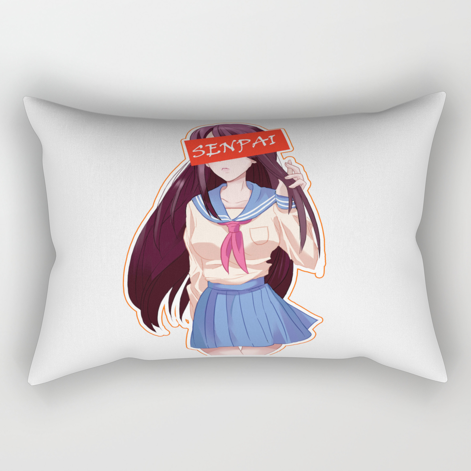 Senpai Fan Art Throw Pillow