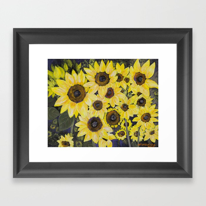 Sunflower Garden Framed Art Print