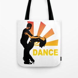 dancing couple silhouette - brazilian zouk Tote Bag