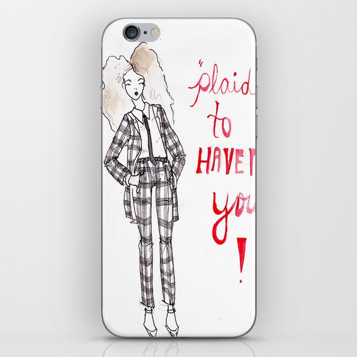 "Plaid to Have Met You!"  iPhone Skin